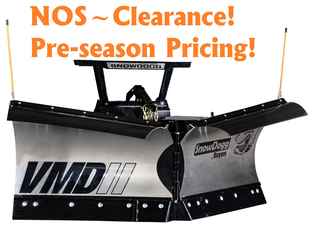 CLEARANCE! NOS Buyers SnowDogg VMD75II Model, V-plow Flare Top, Trip edge Stainless Steel V-Plow, MD